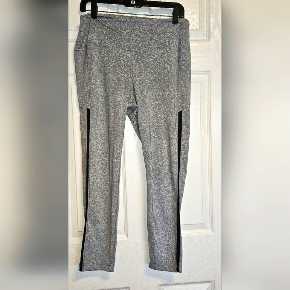 Victoria's Secret PINK Leggings Women’s XLHeather Gray Side Mesh Active
